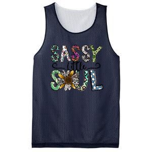 Sassy Little Soul Funny Floral Leopard Mesh Reversible Basketball Jersey Tank