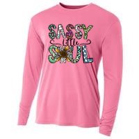 Sassy Little Soul Funny Floral Leopard Cooling Performance Long Sleeve Crew