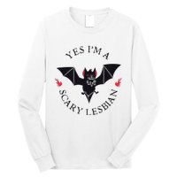 Scary Lesbian Sapphic Wlw Pride Lesbian Long Sleeve Shirt