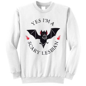 Scary Lesbian Sapphic Wlw Pride Lesbian Sweatshirt