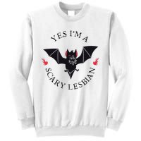 Scary Lesbian Sapphic Wlw Pride Lesbian Sweatshirt