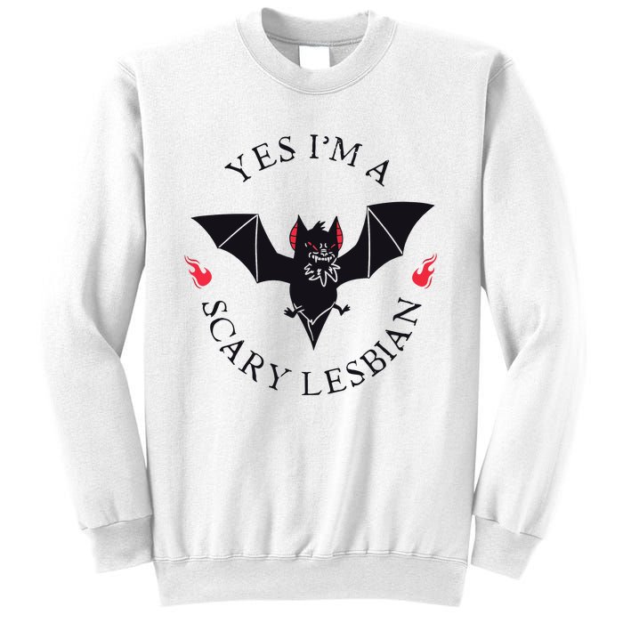 Scary Lesbian Sapphic Wlw Pride Lesbian Sweatshirt