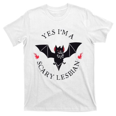 Scary Lesbian Sapphic Wlw Pride Lesbian T-Shirt