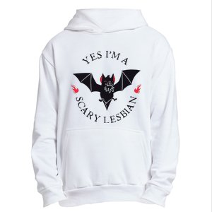 Scary Lesbian Sapphic Wlw Pride Lesbian Urban Pullover Hoodie