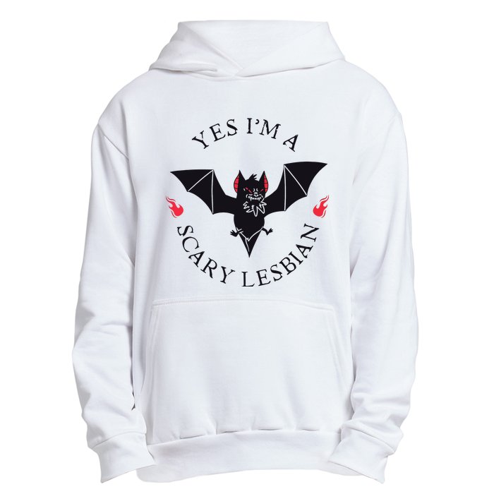 Scary Lesbian Sapphic Wlw Pride Lesbian Urban Pullover Hoodie