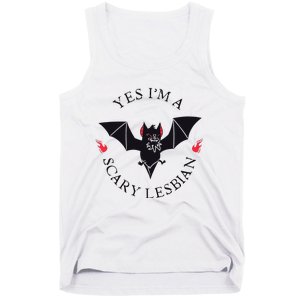 Scary Lesbian Sapphic Wlw Pride Lesbian Tank Top