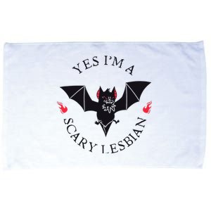 Scary Lesbian Sapphic Wlw Pride Lesbian Microfiber Hand Towel