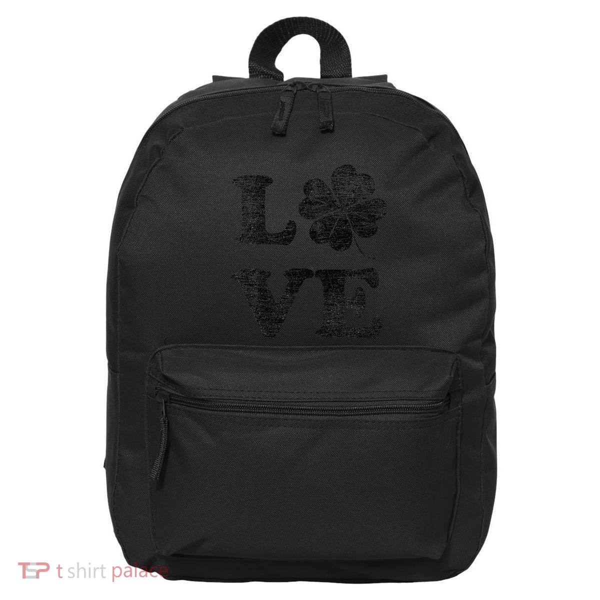 Shamrock Love Saint Patricks Day 16 in Basic Backpack