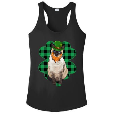 Siamese Leprechaun St Patricks Day Lucky Clover Gift Ladies PosiCharge Competitor Racerback Tank