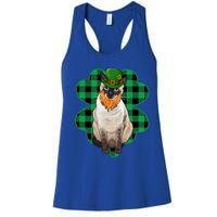 Siamese Leprechaun St Patricks Day Lucky Clover Gift Women's Racerback Tank