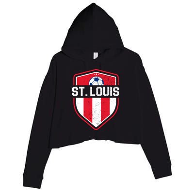 St Louis Soccer Vintage Crop Fleece Hoodie