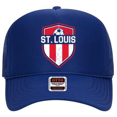 St Louis Soccer Vintage High Crown Mesh Back Trucker Hat