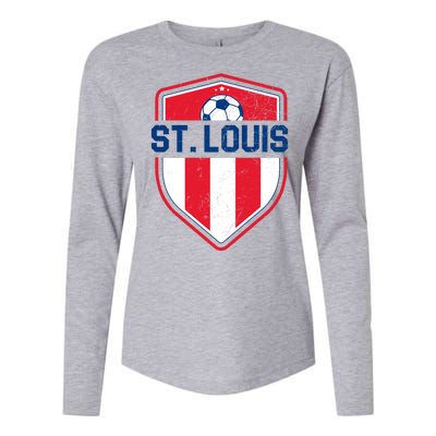 St Louis Soccer Vintage Womens Cotton Relaxed Long Sleeve T-Shirt