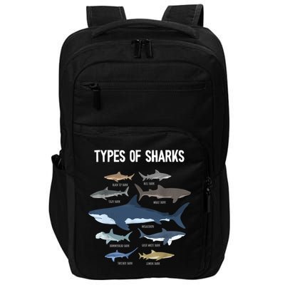 Shark Lover Shirt, Shark Lover Gift, Types Of Shark Impact Tech Backpack