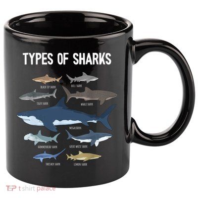 Shark Lover Shirt, Shark Lover Gift, Types Of Shark 11oz C Handle Ceramic Mug