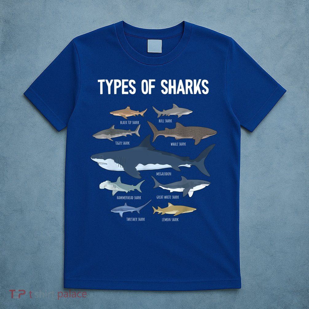 Shark Lover Shirt, Shark Lover Gift, Types Of Shark T-Shirt
