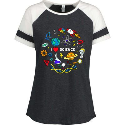 Science Lover Science Student Chemistry Funny Science   Enza Ladies Jersey Colorblock Tee