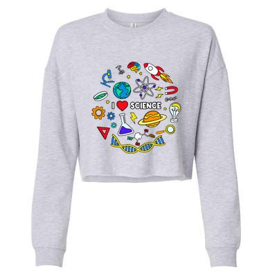 Science Lover Science Student Chemistry Funny Science   Cropped Pullover Crew