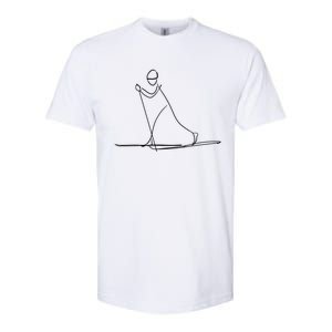 Skiing Lover Ski Minimalist Funny Skier Gift Softstyle CVC T-Shirt