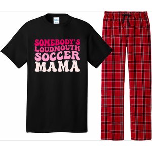 Somebody's Loudmouth Soccer Mama Mothers Day Groovy Mom Pajama Set