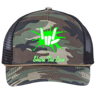 Share Love Retro Rope Trucker Hat Cap