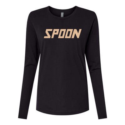 Spoon Logo Womens Cotton Relaxed Long Sleeve T-Shirt