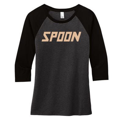 Spoon Logo Women's Tri-Blend 3/4-Sleeve Raglan Shirt