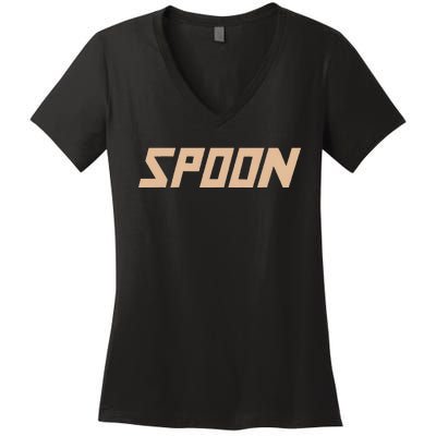 Spoon Logo Women's V-Neck T-Shirt