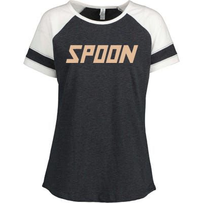 Spoon Logo Enza Ladies Jersey Colorblock Tee