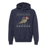 Spinosaurus Lovers Santa Ugly Xmas Sweater Premium Hoodie