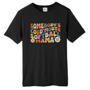 Somebody's Loudmouth Softball Mama Mothers Day Tall Fusion ChromaSoft Performance T-Shirt