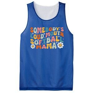 Somebody's Loudmouth Softball Mama Mothers Day Mesh Reversible Basketball Jersey Tank