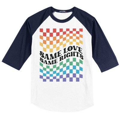 Same Love Same Rights Pride Month Love Is Love LGBTQ LGBT Baseball Sleeve Shirt