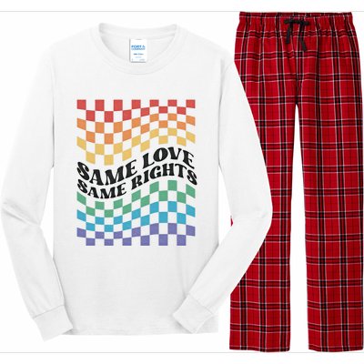 Same Love Same Rights Pride Month Love Is Love LGBTQ LGBT Long Sleeve Pajama Set