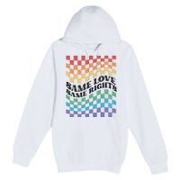 Same Love Same Rights Pride Month Love Is Love LGBTQ LGBT Premium Pullover Hoodie