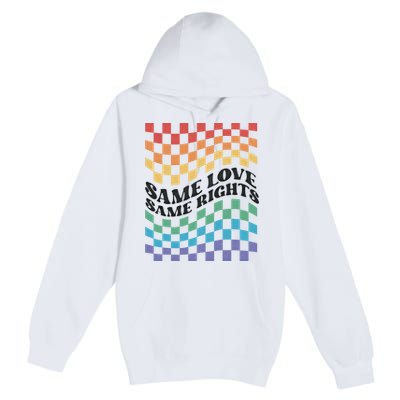 Same Love Same Rights Pride Month Love Is Love LGBTQ LGBT Premium Pullover Hoodie