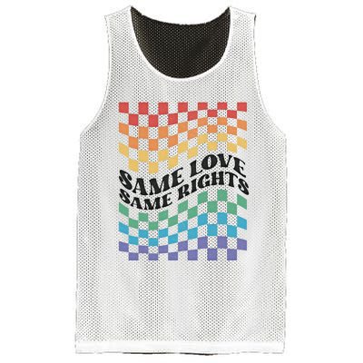 Same Love Same Rights Pride Month Love Is Love LGBTQ LGBT Mesh Reversible Basketball Jersey Tank