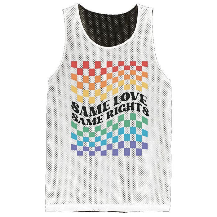 Same Love Same Rights Pride Month Love Is Love LGBTQ LGBT Mesh Reversible Basketball Jersey Tank