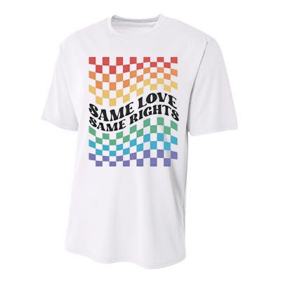 Same Love Same Rights Pride Month Love Is Love LGBTQ LGBT Performance Sprint T-Shirt