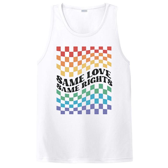 Same Love Same Rights Pride Month Love Is Love LGBTQ LGBT PosiCharge Competitor Tank