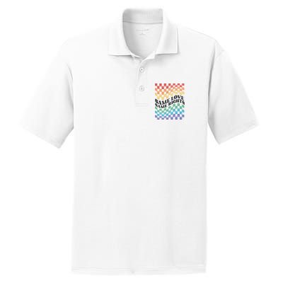 Same Love Same Rights Pride Month Love Is Love LGBTQ LGBT PosiCharge RacerMesh Polo