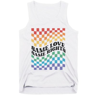 Same Love Same Rights Pride Month Love Is Love LGBTQ LGBT Tank Top