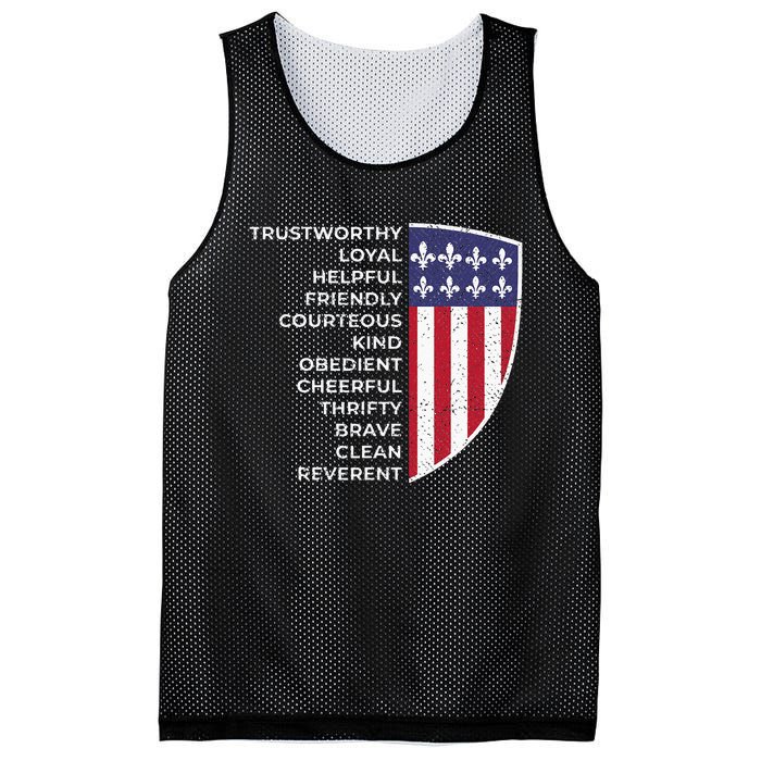 Scout Life Scouting Flag Lovers Hiking Happy Camper Camp Mesh Reversible Basketball Jersey Tank