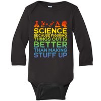 Science Lover Science Student Chemistry Funny Science Baby Long Sleeve Bodysuit