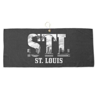 St. Louis STL Skyline Pride Missouri Vintage Large Microfiber Waffle Golf Towel