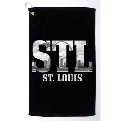 St. Louis STL Skyline Pride Missouri Vintage Platinum Collection Golf Towel