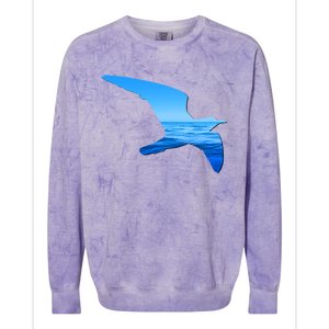 Seagull Lovers Silhouette Earth Day And Ocean Week Gift Colorblast Crewneck Sweatshirt