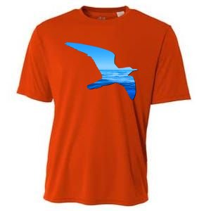 Seagull Lovers Silhouette Earth Day And Ocean Week Gift Cooling Performance Crew T-Shirt