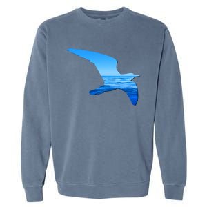 Seagull Lovers Silhouette Earth Day And Ocean Week Gift Garment-Dyed Sweatshirt