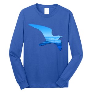 Seagull Lovers Silhouette Earth Day And Ocean Week Gift Long Sleeve Shirt